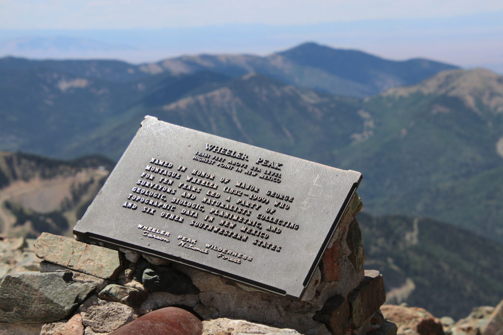 Plaque at the top